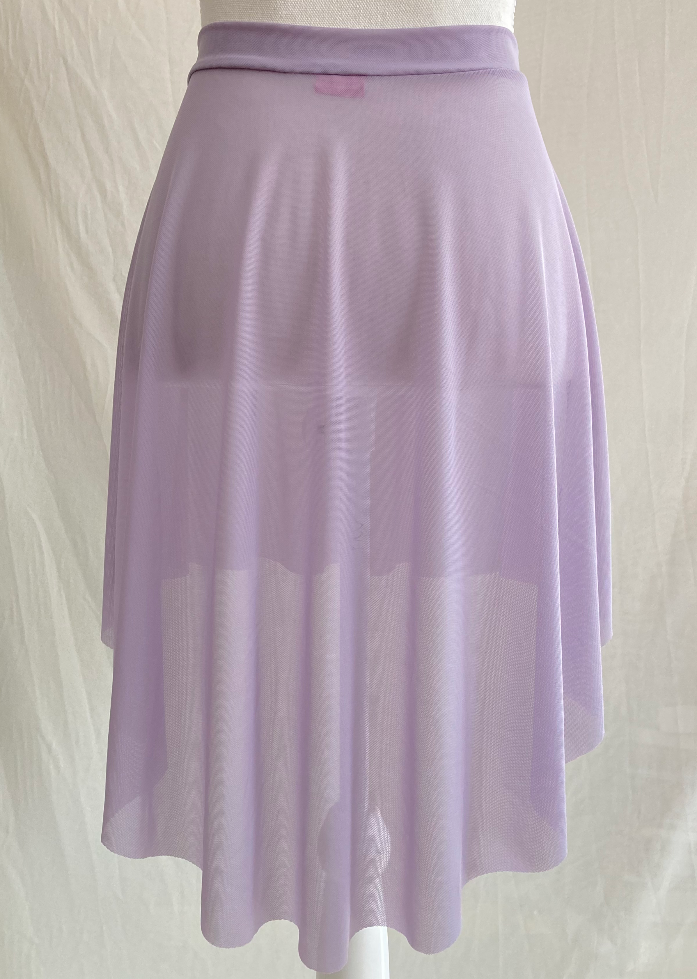 Ava Mesh Skirt - Mesh pull-up ballet skirt pastel purple back