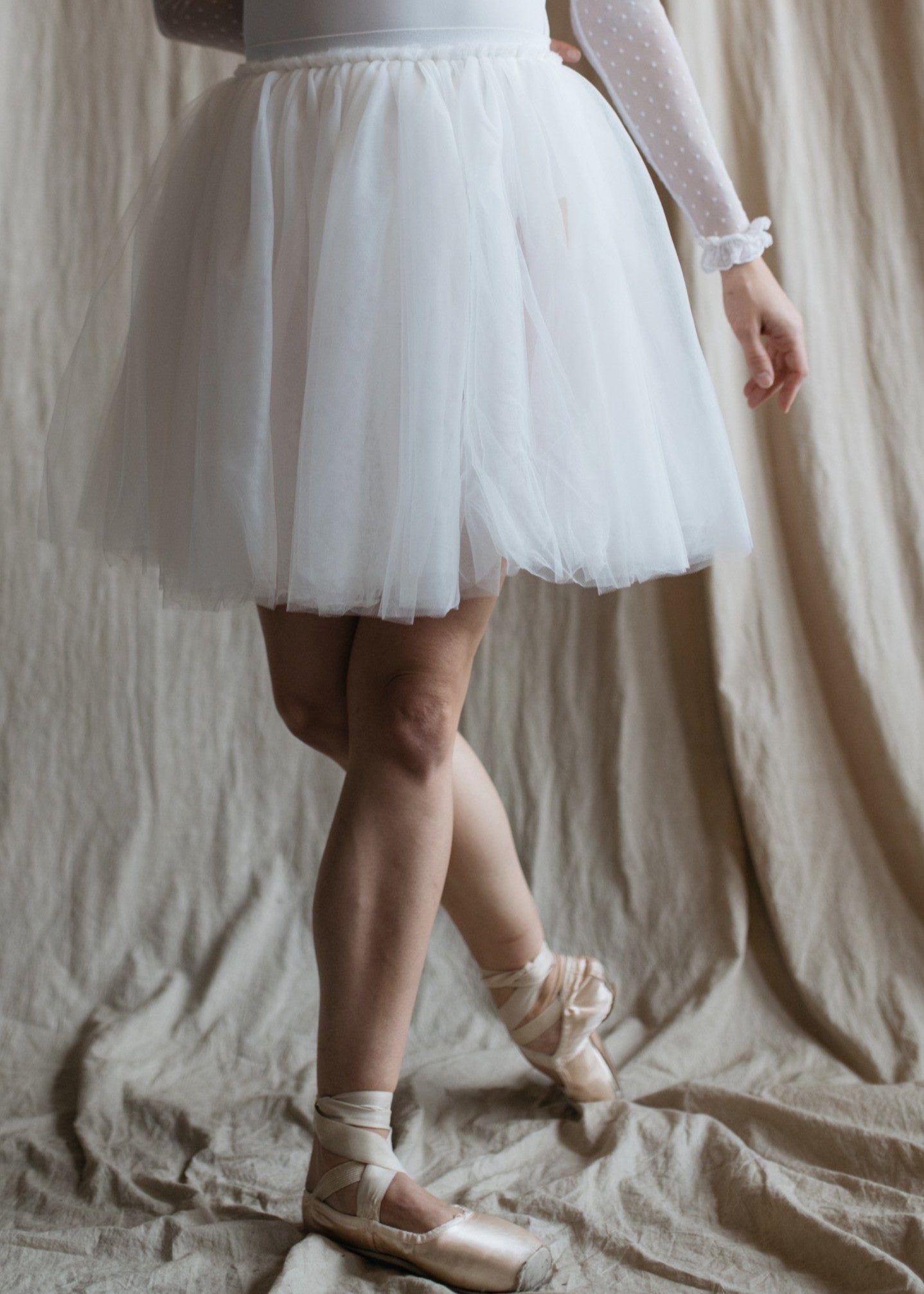 Short Tutu Pierina - Pull-Up Tulle Short Tutu white