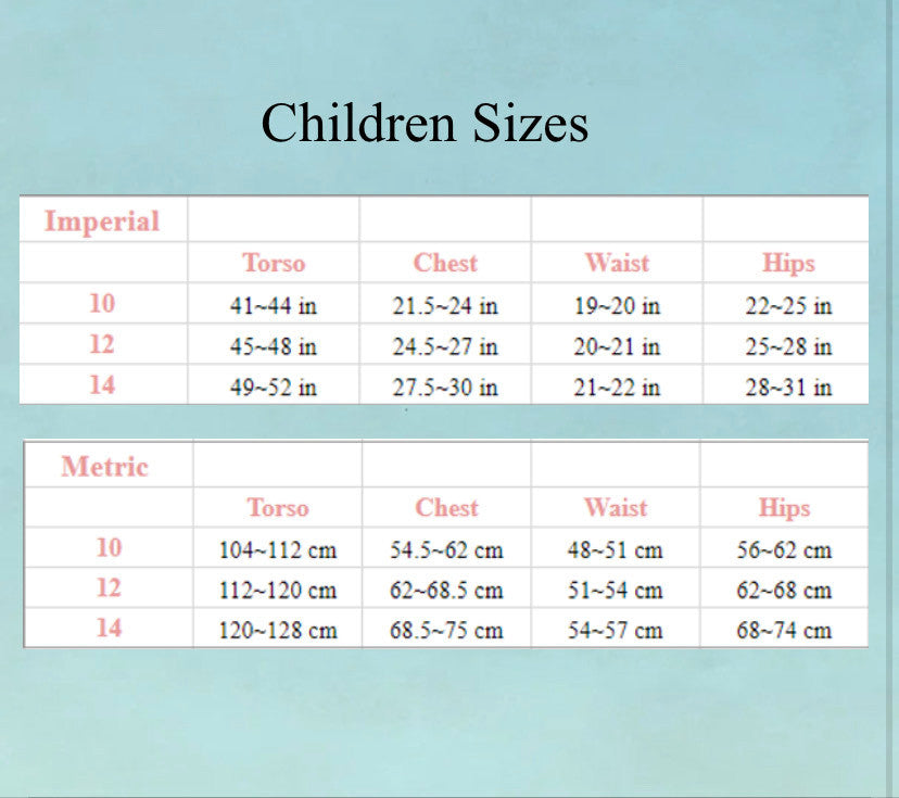 size chart children